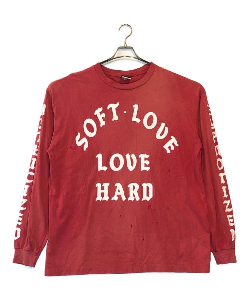SAINT MICHAEL（セントマイケル）SAINT MICHAEL (セントマイケル) SOFT LOVE LS TEE レッド サイズ:XLの古着・服飾アイテム