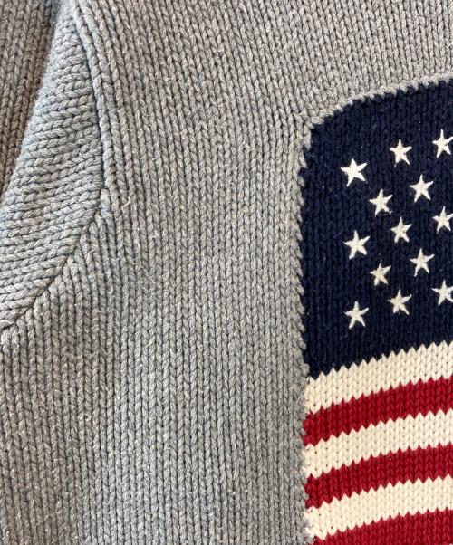 POLO RALPH LAUREN（ポロ・ラルフローレン）POLO RALPH LAUREN (ポロ・ラルフローレン) 星条旗ニット グレー サイズ:Lの古着・服飾アイテム