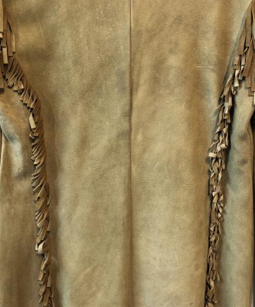RALPH LAUREN（ラルフローレン）RALPH LAUREN (ラルフローレン) ディアスキンウェスタンジャケット ベージュ サイズ:Sの古着・服飾アイテム