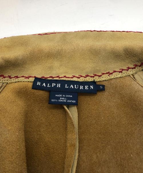 RALPH LAUREN（ラルフローレン）RALPH LAUREN (ラルフローレン) ディアスキンウェスタンジャケット ベージュ サイズ:Sの古着・服飾アイテム