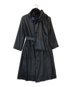 WIND COATウィンドコート）の古着「ストール付裏フリースナイロンコート」｜ブラック