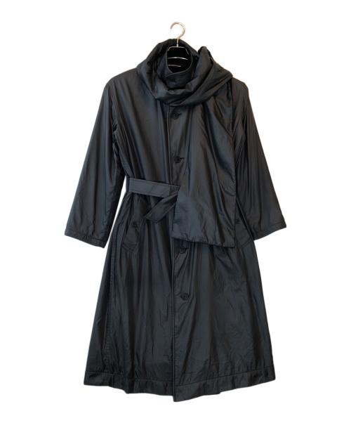 WIND COAT（ウィンドコート）WIND COAT (ウィンドコート) ストール付裏フリースナイロンコート ブラック サイズ:下記参照の古着・服飾アイテム