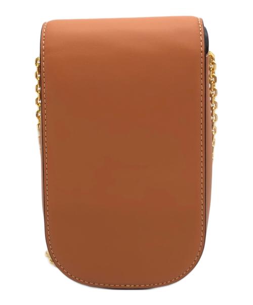 MCM（エムシーエム）MCM (エムシーエム) メタルロゴチェーンショルダーバッグ ブラウン 未使用品の古着・服飾アイテム