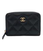 CHANELシャネル）の古着「クラシックジップコインパース」｜ブラック