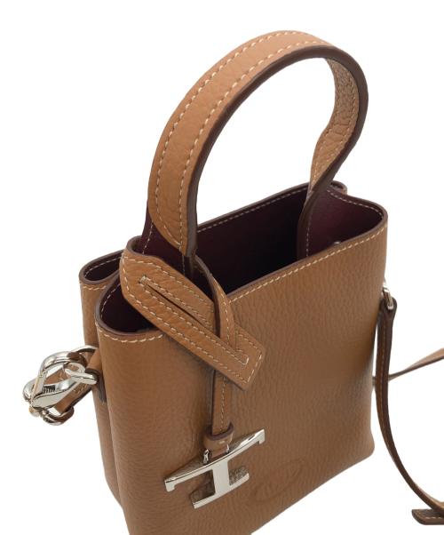 TOD'S（トッズ）TOD'S (トッズ) レザーバッグ マイクロ ブラウンの古着・服飾アイテム