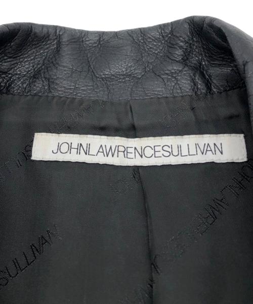 JOHN LAWRENCE SULLIVAN（ジョン ローレンス サリバン）JOHN LAWRENCE SULLIVAN (ジョン ローレンス サリバン) レザーダブルライダースジャケット ブラック サイズ:40の古着・服飾アイテム