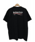 BALENCIAGA (バレンシアガ) キャンペーンロゴプリントTシャツ ブラック サイズ:S 17AW 486032 TWK28：39800円