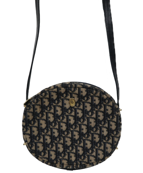 Christian Dior（クリスチャン ディオール）Christian Dior (クリスチャンディオール) ヴィンテージサークルショルダーバッグ ベージュ×ネイビー サイズ:下記参照の古着・服飾アイテム