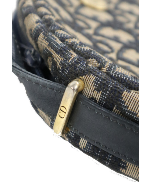 Christian Dior（クリスチャン ディオール）Christian Dior (クリスチャンディオール) ヴィンテージサークルショルダーバッグ ベージュ×ネイビー サイズ:下記参照の古着・服飾アイテム