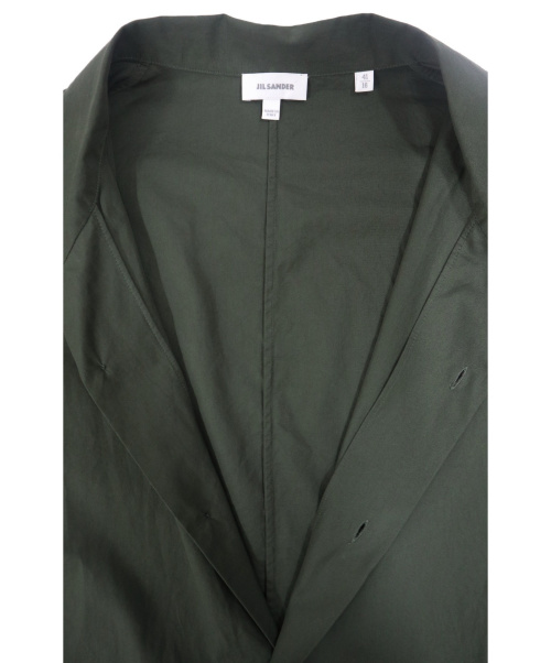 JIL SANDER（ジルサンダー）JIL SANDER (ジルサンダー) L/Sオープンカラーシャツ オリーブ サイズ:41 JSUM741926 PIEGA FFの古着・服飾アイテム