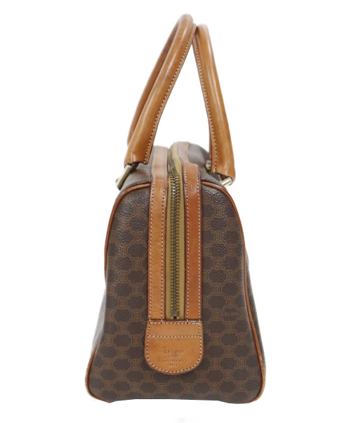 CELINE（セリーヌ）CELINE (セリーヌ) マカダム柄ミニボストンハンドバッグ ブラウン サイズ:下記参照 M12の古着・服飾アイテム