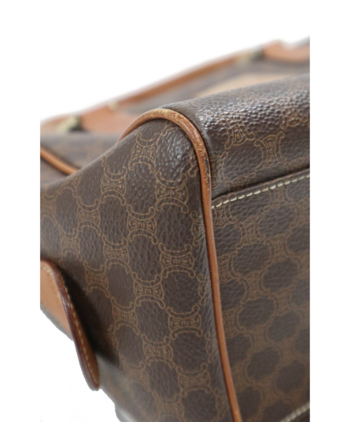 CELINE（セリーヌ）CELINE (セリーヌ) マカダム柄ミニボストンハンドバッグ ブラウン サイズ:下記参照 M12の古着・服飾アイテム