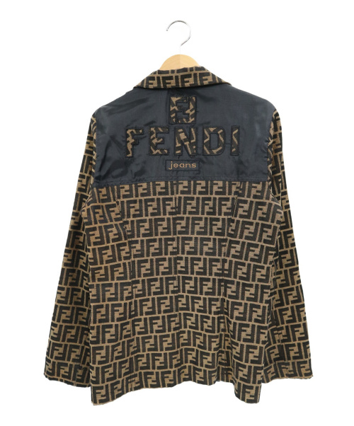 FENDI（フェンディ）FENDI (フェンディ) ズッカ柄ヴィンテージバックロゴジャケット ブラウン サイズ:不明 OLD FENDIの古着・服飾アイテム