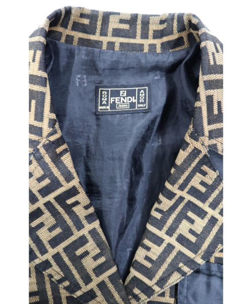 FENDI（フェンディ）FENDI (フェンディ) ズッカ柄ヴィンテージバックロゴジャケット ブラウン サイズ:不明 OLD FENDIの古着・服飾アイテム