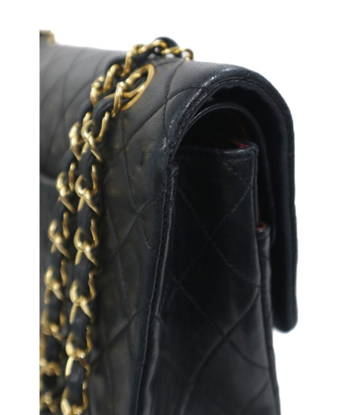 CHANEL（シャネル）CHANEL (シャネル) 90sダブルフラップチェーントートバッグ ブラック サイズ:下記参照 マトラッセの古着・服飾アイテム