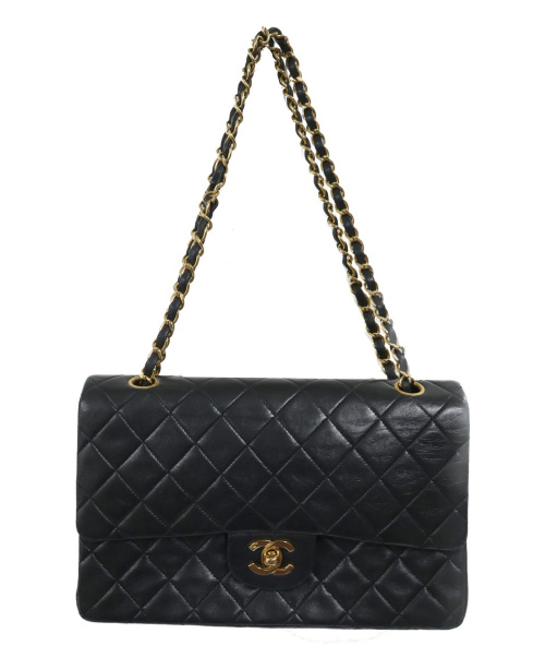 CHANEL（シャネル）CHANEL (シャネル) 90sダブルフラップチェーントートバッグ ブラック サイズ:下記参照 マトラッセの古着・服飾アイテム