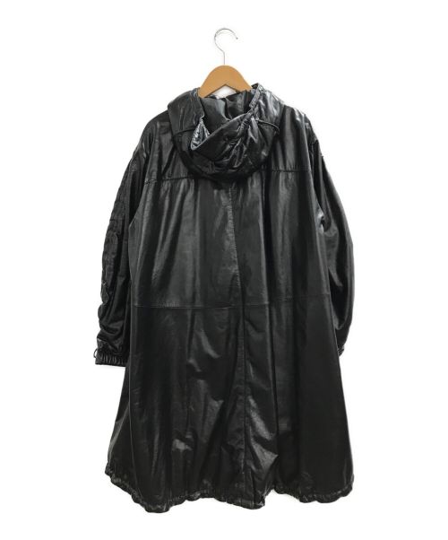 PRADA（プラダ）PRADA (プラダ) ナッパレザーフーデッドコート ブラック サイズ:36の古着・服飾アイテム