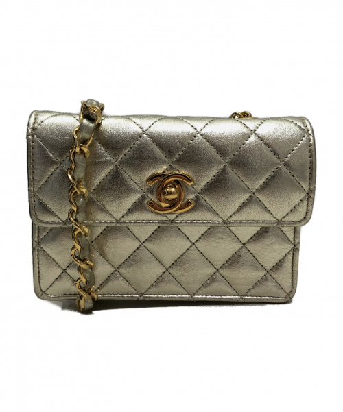 CHANEL（シャネル）CHANEL (シャネル) ミニミニマトラッセ シャンパンゴールド サイズ:- チェーンショルダーバッグの古着・服飾アイテム