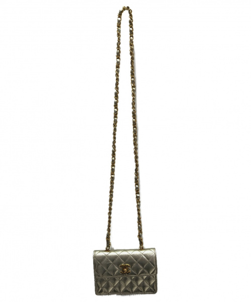 CHANEL（シャネル）CHANEL (シャネル) ミニミニマトラッセ シャンパンゴールド サイズ:- チェーンショルダーバッグの古着・服飾アイテム