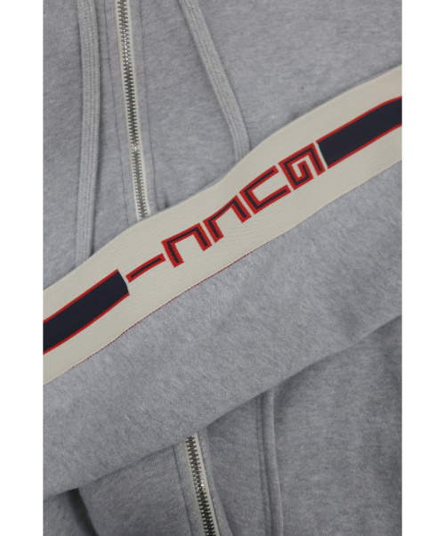 GUCCI（グッチ）GUCCI (グッチ) スリーブロゴテクニカルジップパーカー グレー サイズ:S 497250 X9197の古着・服飾アイテム