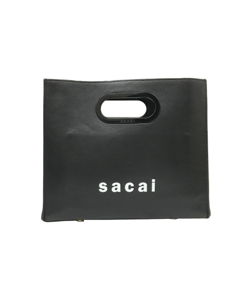 sacai（サカイ）sacai (サカイ) ロゴハンドバッグ ブラック サイズ:下記参照 Logo Hand Bagの古着・服飾アイテム