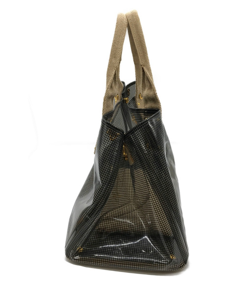 PRADA（プラダ）PRADA (プラダ) PVC2WAYトートバッグ グレー サイズ:下記参照 180の古着・服飾アイテム