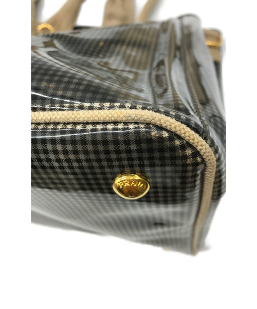 PRADA（プラダ）PRADA (プラダ) PVC2WAYトートバッグ グレー サイズ:下記参照 180の古着・服飾アイテム