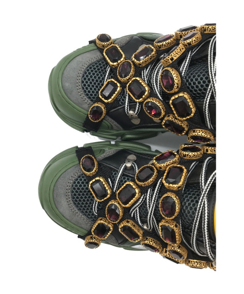 GUCCI（グッチ）GUCCI (グッチ) フラッシュトレックスニーカー グリーン サイズ:6の古着・服飾アイテム