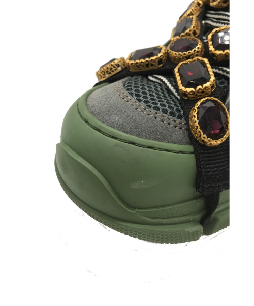 GUCCI（グッチ）GUCCI (グッチ) フラッシュトレックスニーカー グリーン サイズ:6の古着・服飾アイテム