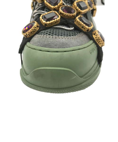 GUCCI（グッチ）GUCCI (グッチ) フラッシュトレックスニーカー グリーン サイズ:6の古着・服飾アイテム