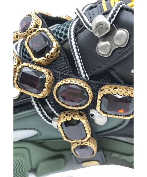 GUCCI（グッチ）GUCCI (グッチ) フラッシュトレックスニーカー グリーン サイズ:6の古着・服飾アイテム