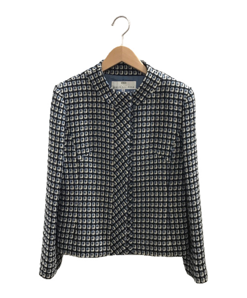 BALENCIAGA（バレンシアガ）BALENCIAGA (バレンシアガ) [古着]ヴィンテージセットアップワンピース ブルー×ブラック サイズ:40の古着・服飾アイテム