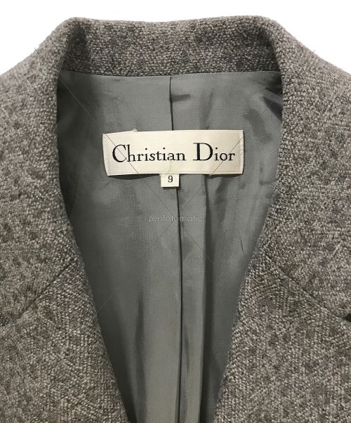Christian Dior（クリスチャン ディオール）Christian Dior (クリスチャン ディオール) [古着]ヴィンテージウールセットアップジャケット グレー サイズ:9の古着・服飾アイテム