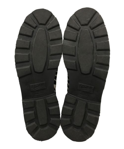 PARABOOT（パラブーツ）PARABOOT (パラブーツ) ミカエルゼブラ柄ハラコチロリアンシューズ ホワイト×ブラック サイズ:42の古着・服飾アイテム