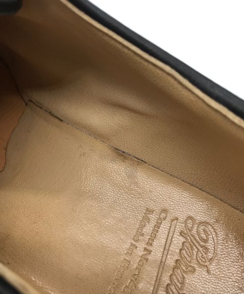 PARABOOT（パラブーツ）PARABOOT (パラブーツ) ミカエルゼブラ柄ハラコチロリアンシューズ ホワイト×ブラック サイズ:42の古着・服飾アイテム
