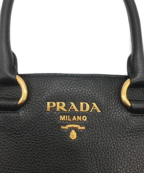 PRADA（プラダ）PRADA (プラダ) レザートートバッグ ブラック（NERO）の古着・服飾アイテム