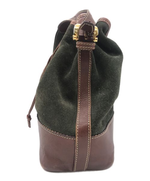LOEWE（ロエベ）LOEWE (ロエベ) オールドアナグラムスウェードショルダーバッグ オリーブ サイズ:-の古着・服飾アイテム