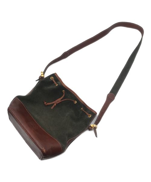 LOEWE（ロエベ）LOEWE (ロエベ) オールドアナグラムスウェードショルダーバッグ オリーブ サイズ:-の古着・服飾アイテム