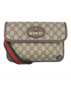 GUCCIグッチ）の古着「GGスプリーム ベルトバッグ」｜ベージュ×ブラウン