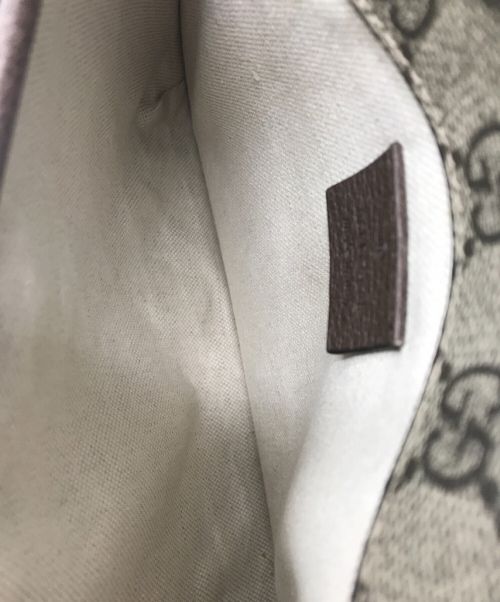 GUCCI（グッチ）GUCCI (グッチ) GGスプリーム ベルトバッグ ベージュ×ブラウンの古着・服飾アイテム