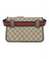 GUCCI (グッチ) GGスプリーム ベルトバッグ ベージュ×ブラウン：69800円
