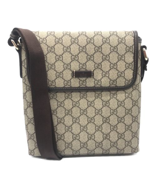 GUCCI（グッチ）GUCCI (グッチ) ショルダーバッグ ベージュ×ブラウンの古着・服飾アイテム