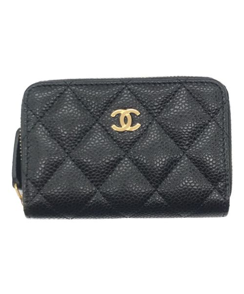 CHANEL（シャネル）CHANEL (シャネル) キャビアスキンコンパクトコインケース ブラックの古着・服飾アイテム
