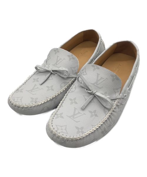 LOUIS VUITTON（ルイ ヴィトン）LOUIS VUITTON (ルイ ヴィトン) モノグラムドライビングシューズ ホワイト サイズ:7　1/2の古着・服飾アイテム