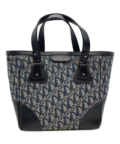 Christian Dior（クリスチャン ディオール）Christian Dior (クリスチャン ディオール) [古着]トロッターハンドバッグ ネイビーの古着・服飾アイテム