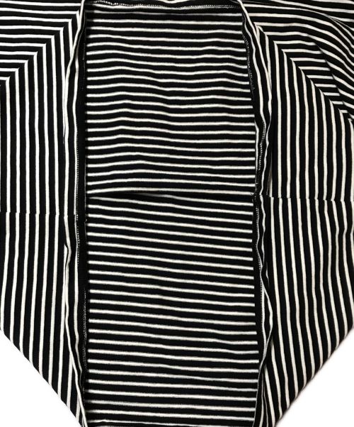 VAULTROOM（ボルトルーム）VAULTROOM (ボルトルーム) AFK ボーダーロンT ホワイト×ブラック サイズ:Lの古着・服飾アイテム