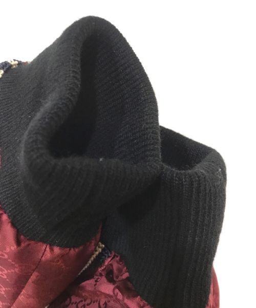 GUCCI（グッチ）GUCCI (グッチ) ジャガードシェリーライン ナイロンコート レッド×グリーン サイズ:46の古着・服飾アイテム