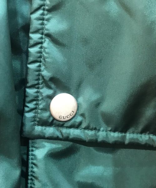 GUCCI（グッチ）GUCCI (グッチ) ジャガードシェリーライン ナイロンコート レッド×グリーン サイズ:46の古着・服飾アイテム