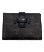 CELINEセリーヌ）の古着「FINE STRAP WALLET」｜ブラック×ブラウン
