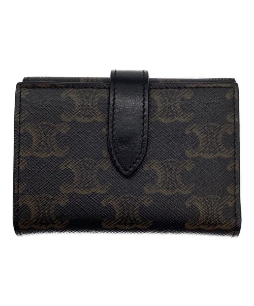 CELINE（セリーヌ）CELINE (セリーヌ) FINE STRAP WALLET ブラック×ブラウンの古着・服飾アイテム